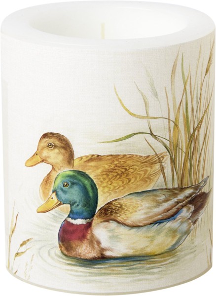 Ihr HUNTED DUCKS cream CKM1011960 Windlicht 9 x 10,5 cm