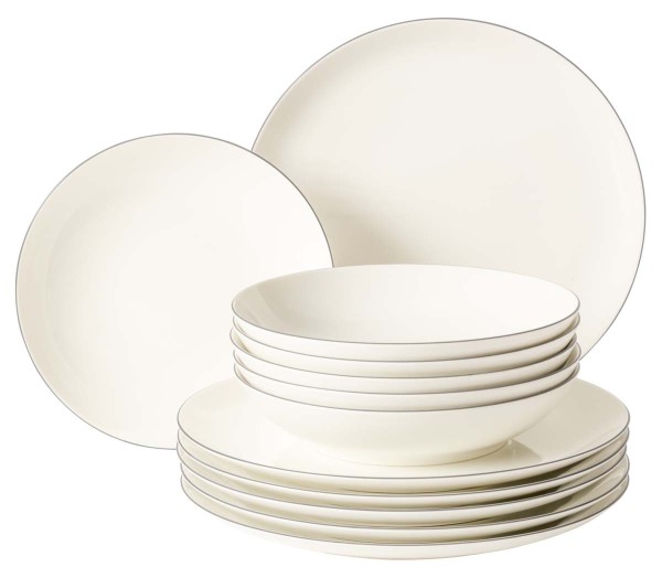 Seltmann Savona Grey Line Tafelservice 12-teilig