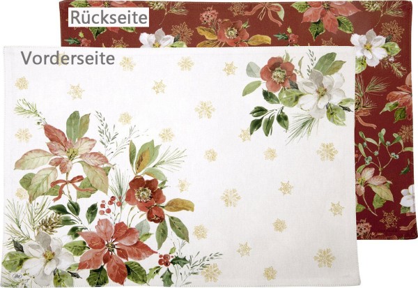 Ihr POINSETTIA BOUQUET cream SPM1087360 Tischset 48 x 33 cm (91 % Baumwolle, 9 % Polyester)