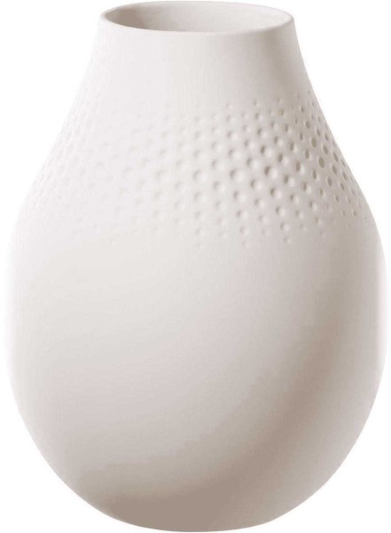 Villeroy &amp; Boch Manufacture Collier 1016815513 blanc Vase Perle hoch, Durchmesser 16 cm, Höhe 20 cm