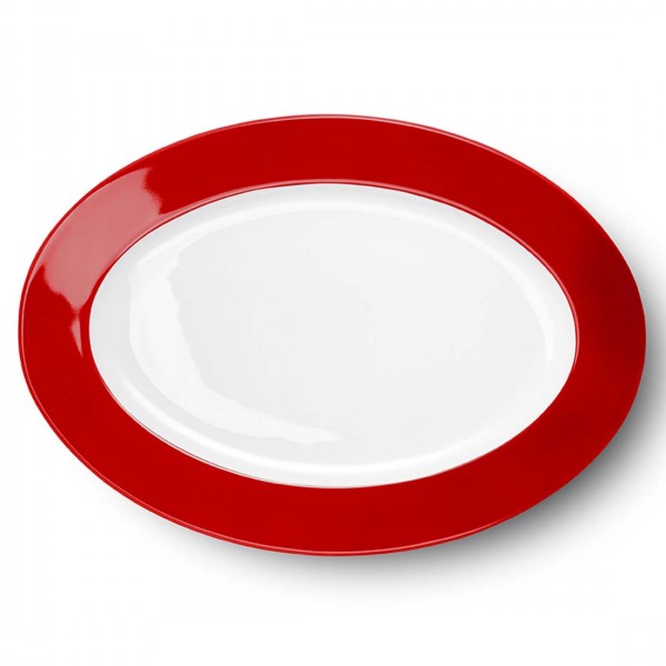 Dibbern Solid Color 2022300018 Signalrot Platte oval 36 cm