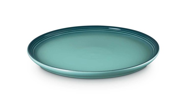 Le Creuset Steinzeug 70234220997099 Frühstücksteller Coupe 22cm - Bleu Riviera