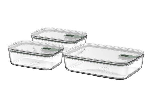 Mepal Easyclip 106186494700 Set Glas 3tlg. (2x 1l+2,25l)-Nordic Sage