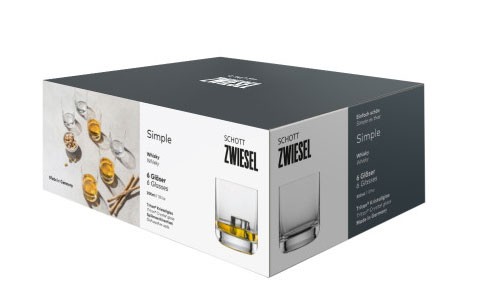 Schott Zwiesel SIMPLE (Convention) 7745 WHISKY 60, 6er Geschenkkarton, Höhe 89 mm/300 ml