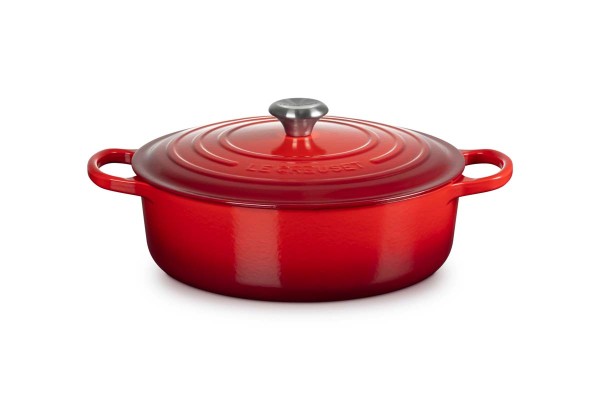 Le Creuset Gusseisen - Signature 21179300602430 Gourmet-Bräter 30cm 6,2L - Kirschrot