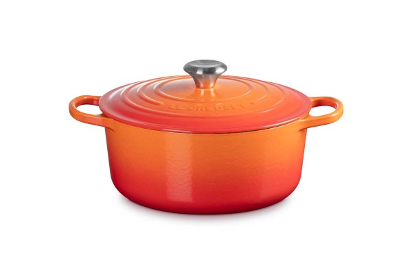 Le Creuset Gusseisen - Signature 21177260902430 Bräter rund 26cm 5,3L - Ofenrot