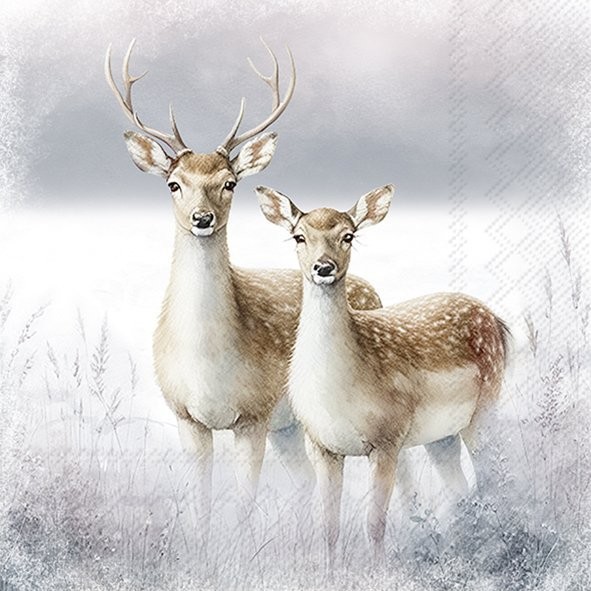 IHR Magicwinter Deers L1095200 Lunch-Servietten 33 x 33 cm