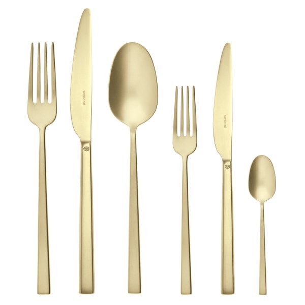 Sambonet Rock Antique PVD Champagne 52662P83 Besteck 36tlg. - Monoblock/Vollheft