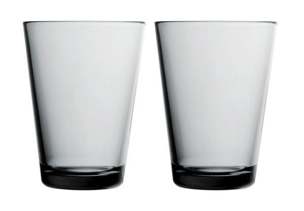 Iittala Kartio 1008591 Glas 40cl - grey 2stk