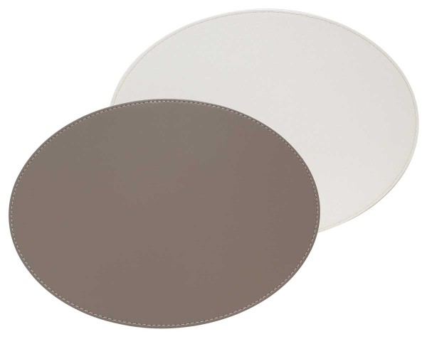 FREEFORM Platzset FFPMO1417 DUO - oval - Taupe/Weiß