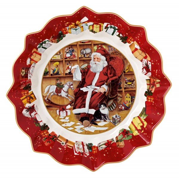 Villeroy &amp; Boch Toy´s Fantasy 1483323635 Schale groß, Santa liest Wunschzettel