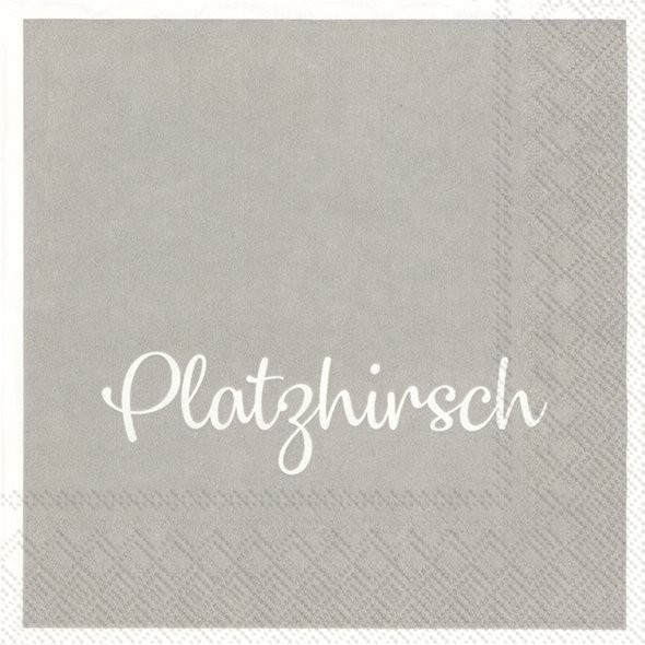 Ihr Platzhirsch, grey C 829045 20 Cocktail-Servietten 25 x 25 cm