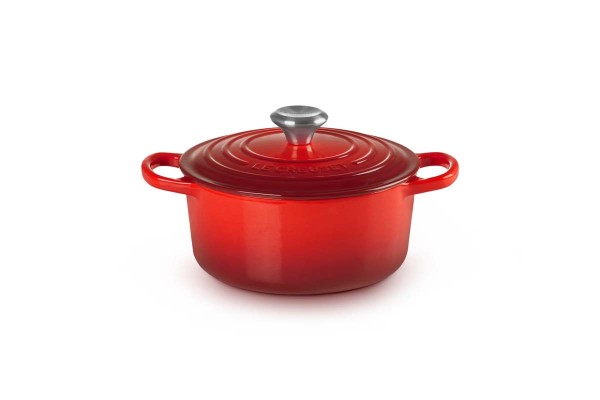 Le Creuset Gusseisen - Signature 21177180602430 Bräter rund 18cm 1,8L - Kirschrot