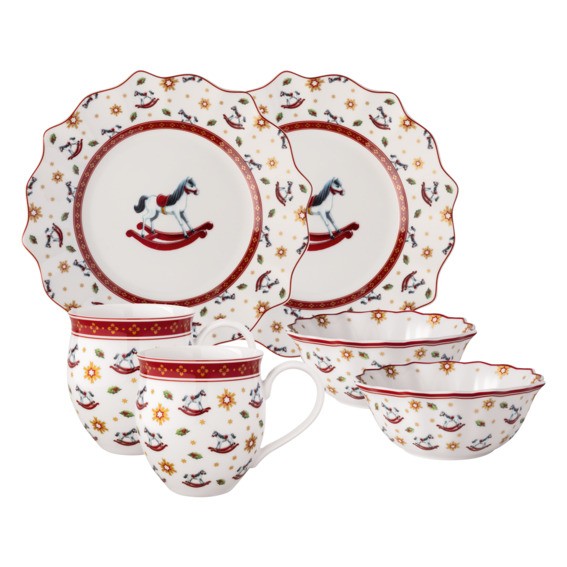 Villeroy & Boch Toy's Delight 14-8585-7289 Breakfast for 2 - Schaukelpferd - 6tlg.
