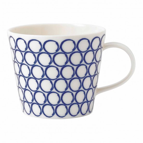 Royal Doulton Pacific Blue Circle Repeat Becher mit Henkel 0,40 l