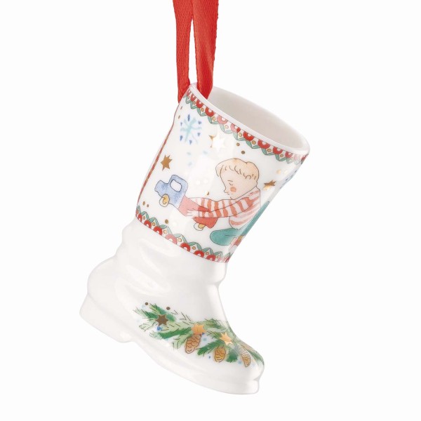 Hutschenreuther Sammelkollektion 25 Weihnachtsspiele Porzellan-Ministiefel 7cm - Autos