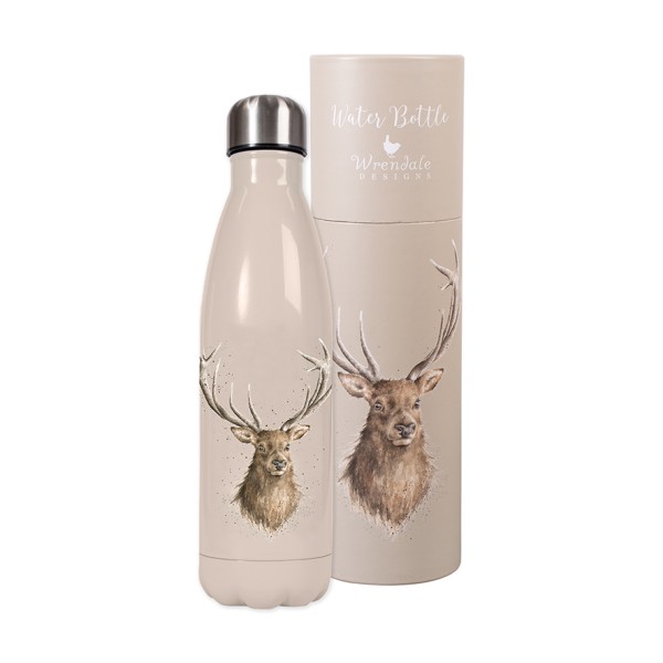 Wrendale Trinkflaschen WB006 &quot;Portrait of a Stag&quot; - Hirsch - Trinkflasche groß