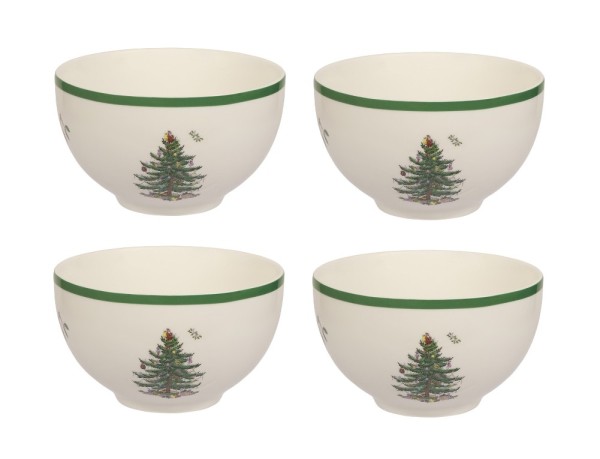 Spode Christmas Tree (XT8859-XB) Reisschale/Bol hoch 15cm - 4er-Set