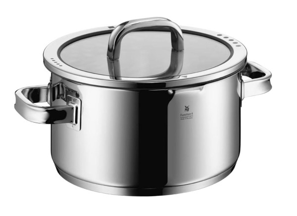 WMF 0761246380 Function 4 schwarz Fleischtopf Ø 24 cm mit Deckel, ca. 5,7 l