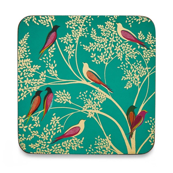 Portmeirion Sara Miller Chelsea X0010269116 Untersetzer eckig 10,5cm - Set 6tlg. - Grün