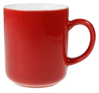 Friesland Happymix Rot NEU-Becher mit Henkel innen weiß 0,25 l