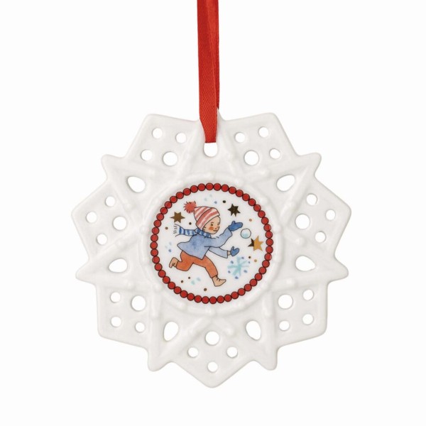 Hutschenreuther Sammelkollektion 25 Weihnachtsspiele Schmuckstern 8cm - Junge