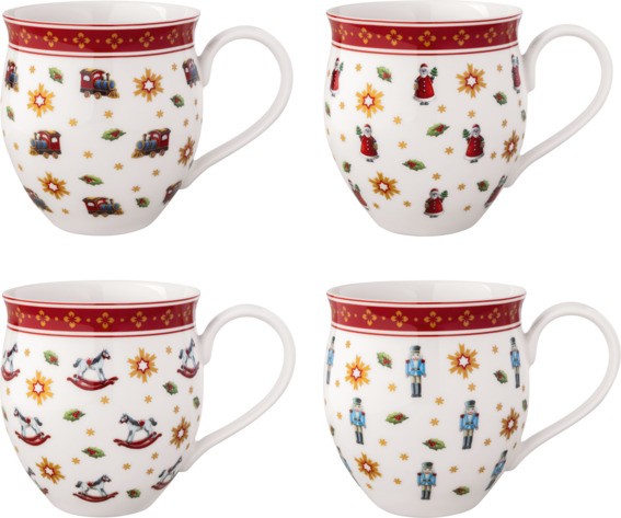 Villeroy &amp; Boch Toy&#039;s Delight 14-8585-8407 Becher mit Henkel - Jubiläum - Set-4tlg.