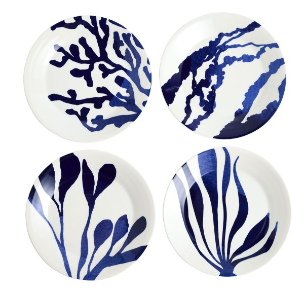 Royal Doulton 1815 Pacific blue 1074378 Teller-Set 4-tlg. 24 cm (Motive gemischt)
