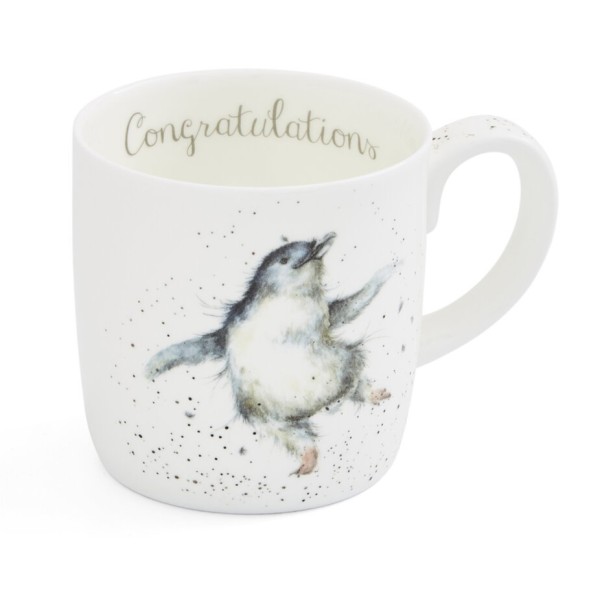 Royal Worcester Wrendale Designs MMRR4020-XS Becher mit Henkel 0,4l - Congratulations