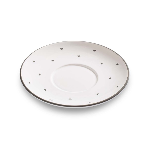 Gmundner Herzerl Grau 0013TUTE18 Unterteller Teetasse Maxima Ø18cm