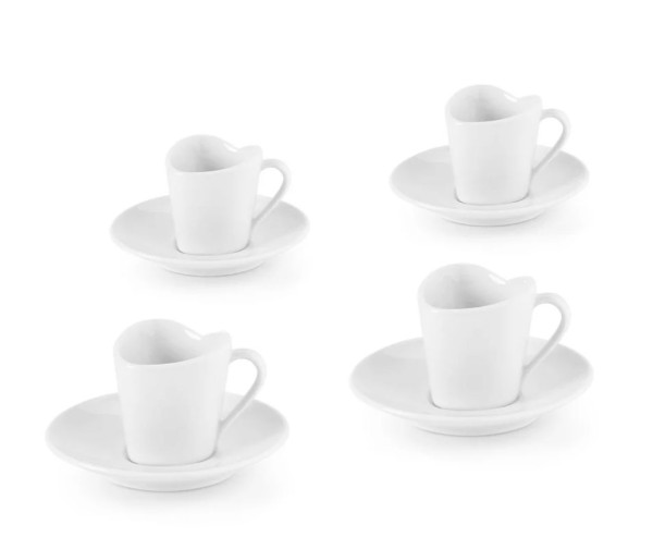 Alessi To MMI35SET1 Set aus 4 Kaffeetassen 0,06l + Untertassen