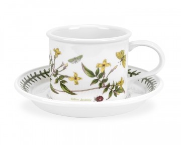 Portmeirion Botanic Garden: Jasmin Kaffee/Teetasse zylindrisch m. Unt. BG04102 (yellow jasmine) 0,2.