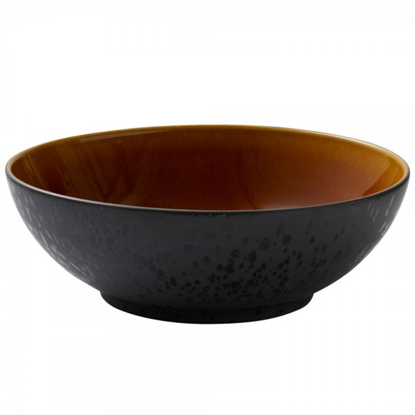 Bitz Salatschüssel (821378) schwarz/amber H: 10 cm, D: 30 cm