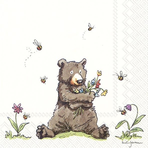 Ihr Honey Bear L 855700 20 Lunch-Servietten 33 x 33 cm