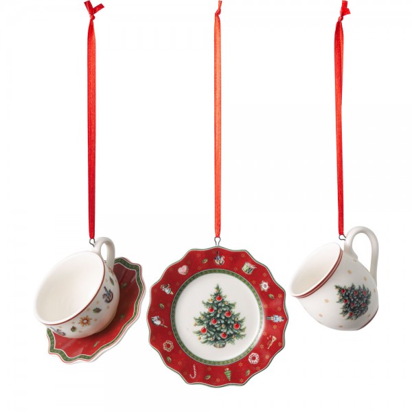 Villeroy &amp; Boch Toy`s Delight 1486596665 Decoration Ornamente Geschirrset rot, 3tlg.