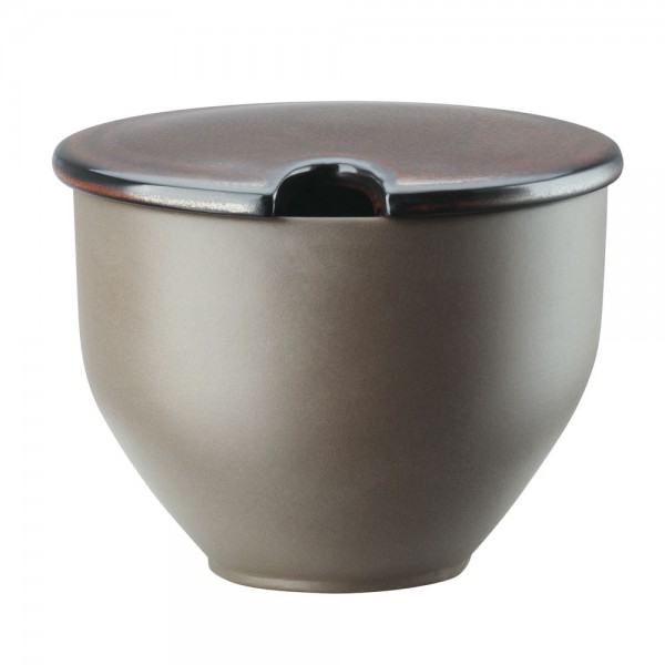 Rosenthal Junto Bronze Zuckerdose mit Einschnitt