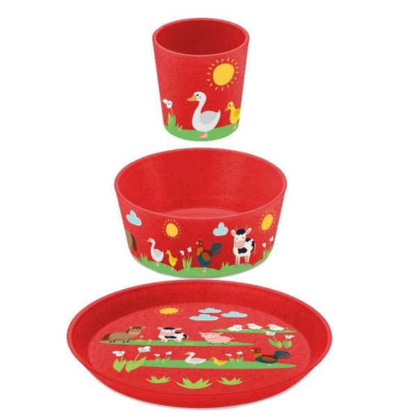 Koziol CONNECT Farm 1430676 Set 3-tlg. - Organic Red