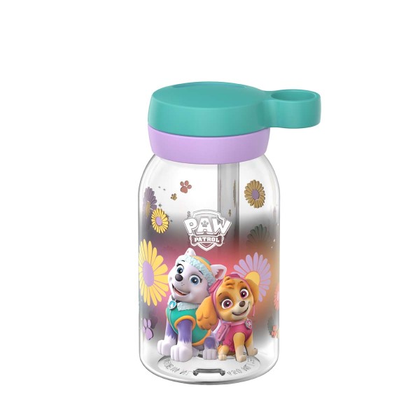 Mepal Campus 107480065397 Trinkflasche mit Trinkhalm 0,45l - Paw Patrol Girls