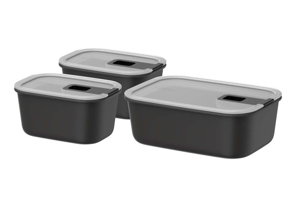 Mepal Easyclip 106181241100 Set 3tlg. (2x 0,45l+1l) - Nordic Black