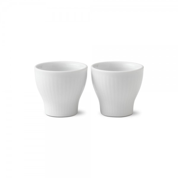 Royal Copenhagen White Fluted Eierbecher, 2pcs