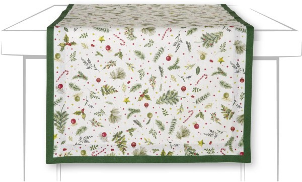 Ihr Christmas Branches Allover STR1116729 Tischläufer 45 x 150 cm