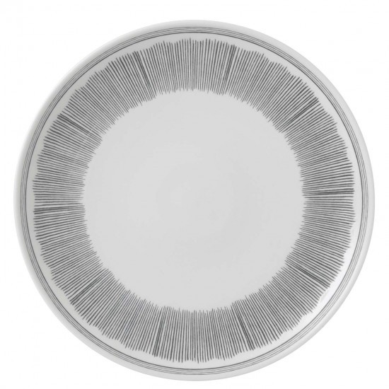 Royal Doulton Ellen DeGENERES Taupe Stripe and Grey Lines Speiseteller Grey Lines (27643) 28 cm