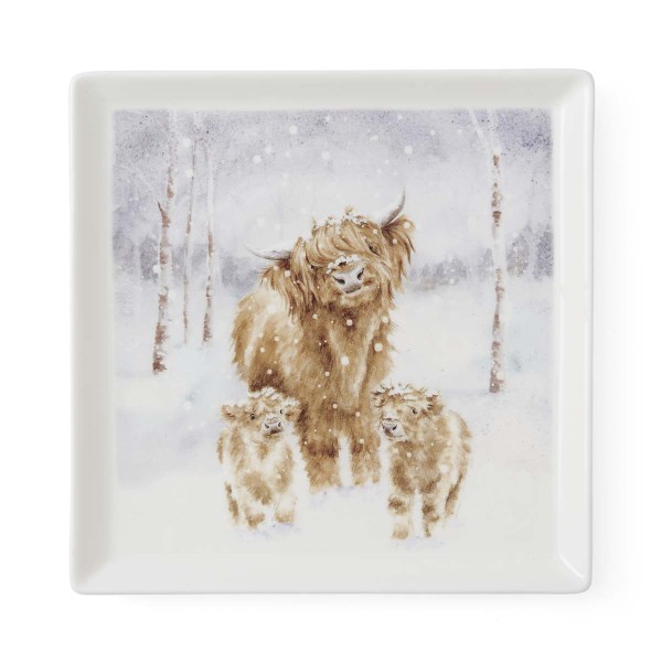 Royal Worcester Wrendale Designs Quadratische Platte (WNVC4373-XL) Highland Star 23x23 cm