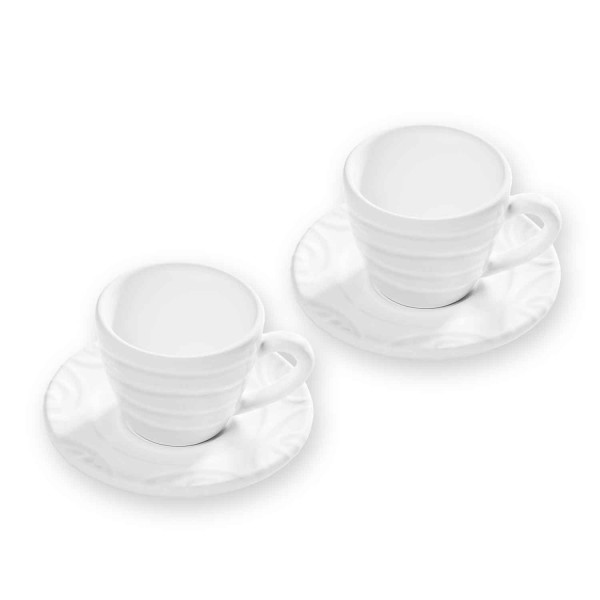 Gmundner Weißgeflammt 0107STES02SET Espresso für 2