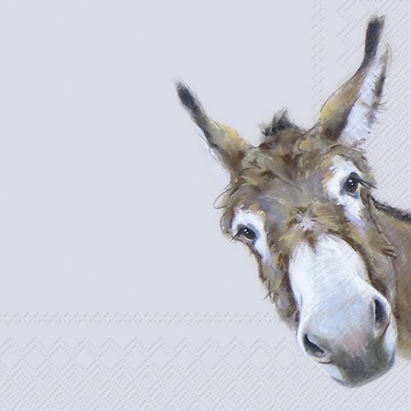 Ihr DONKEY GONZO grey L1078945 Lunch-Servietten 33 x 33 cm