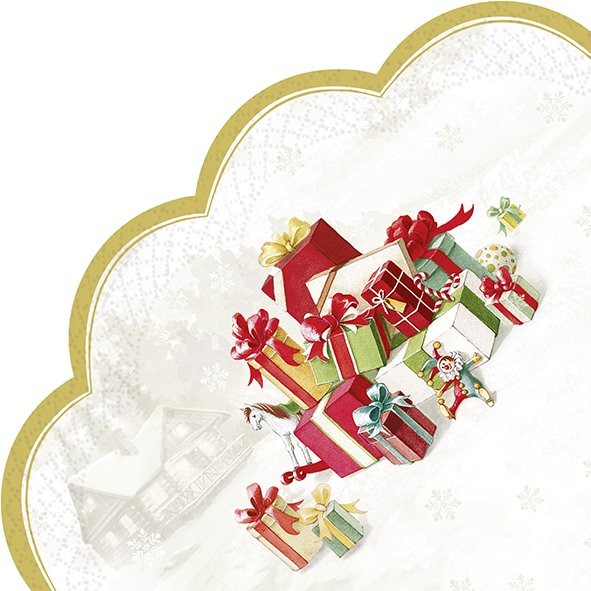 Ihr HAPPY PRESENTS gold R1062109 Rondo-Servietten, Durchmesser 34 cm