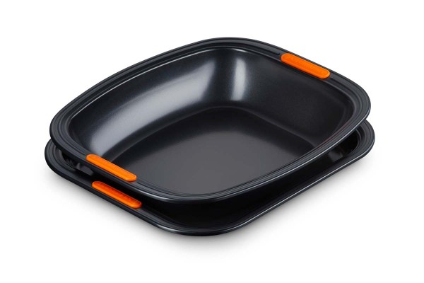 Le Creuset Antihaft-Backformen 46920000010003 2er-Set rechteckige Bratreine und Backblech