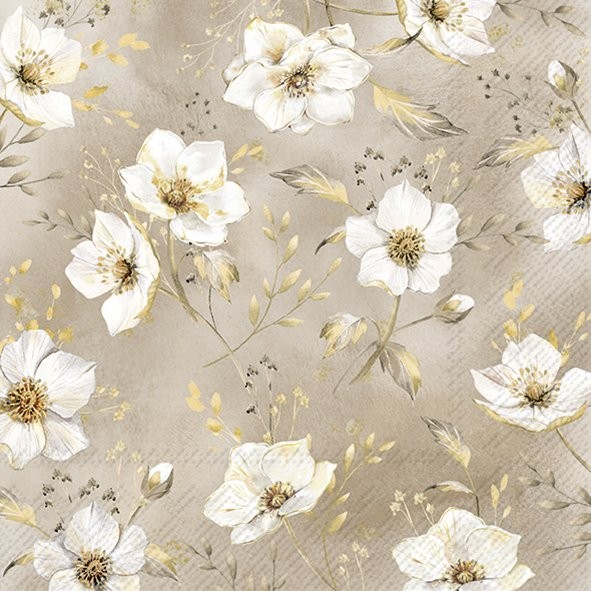 Ihr Golden Gala Cream L1119060 Lunch-Servietten 33 x 33 cm