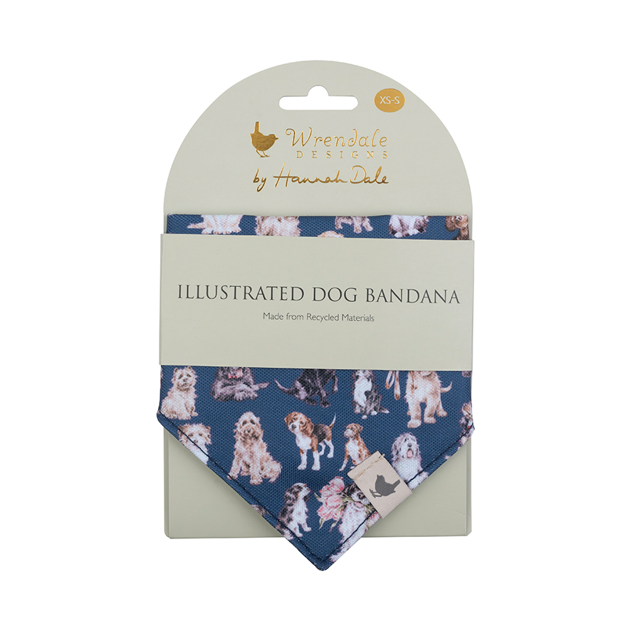 Wrendale Haustierzubehor PETBAND001 Bandana fur den Hund XS S Schafer Kuche und Tisch