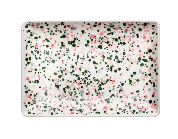 Iittala Oiva Toikka Collection 1070620 A5 Teller rechteckig 15x21cm Helle pink-green